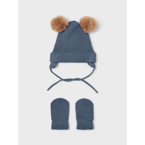 NAME IT Комплект шапка и ръкавици NAME IT 13206459 Син