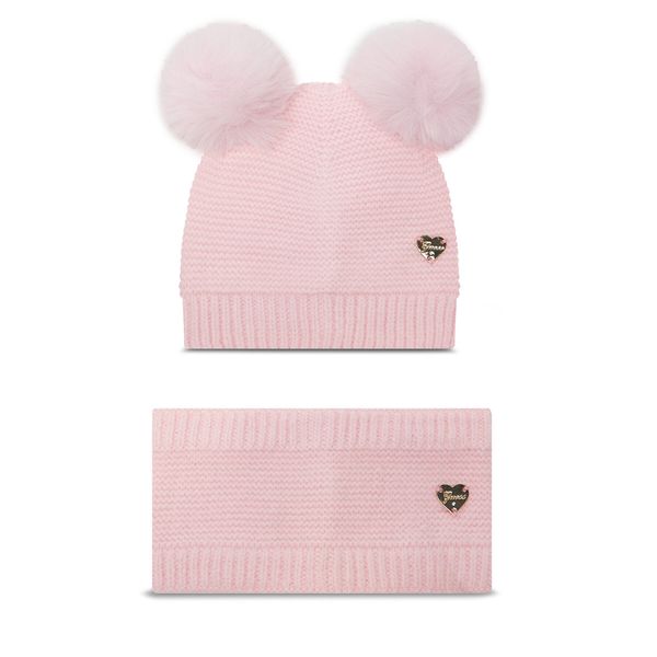 Guess Комплект шапка и шал тип комин Guess A4BZ01 Z2QP0 Розов