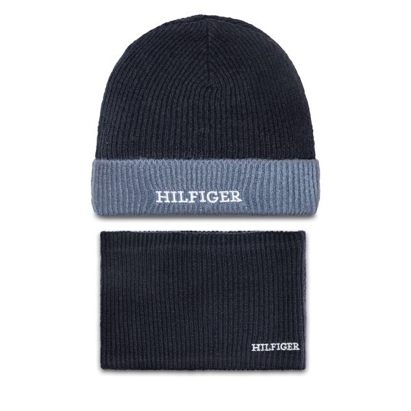 Tommy Hilfiger Комплект шапка и шал тип комин Tommy Hilfiger AU0AU01938 Тъмносин