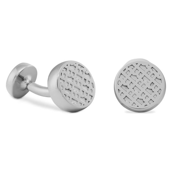 BOSS Копчета за ръкавели BOSS B-Monogram4ro 50532326 Сребрист