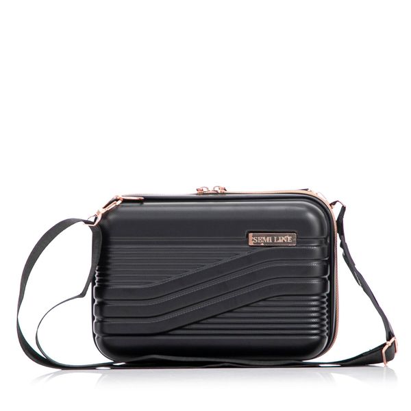 Semi Line Козметична чантичка Semi Line T5813-1 Черен