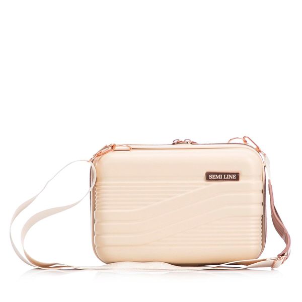 Semi Line Козметична чантичка Semi Line T6809-1 Екрю