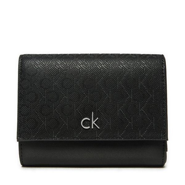 Calvin Klein Малък дамски портфейл Calvin Klein Ck Daily Medium Trifold_Mono K60K612841 Черен