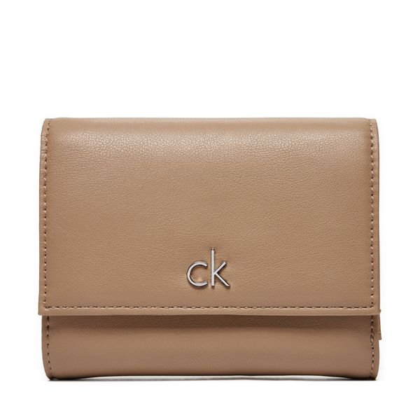 Calvin Klein Малък дамски портфейл Calvin Klein Ck Daily Medium Trifold_Pbl K60K612851 Бежов