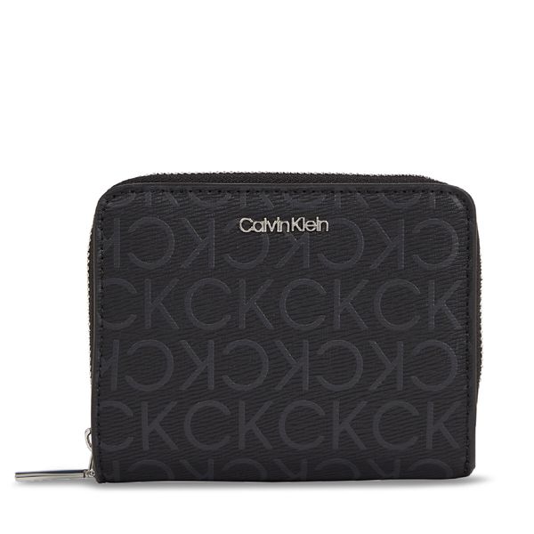 Calvin Klein Малък дамски портфейл Calvin Klein Ck Must Md Z/A Wallet_Epi Mono K60K611932 Black Epi Mono 0GJ