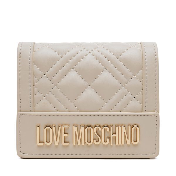 LOVE MOSCHINO Малък дамски портфейл LOVE MOSCHINO JC5601PP1MLA0110 Бежов