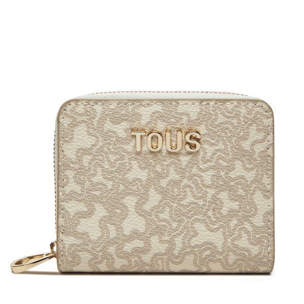 TOUS Малък дамски портфейл TOUS Kaos Mini Lines 2002184101 Бежов