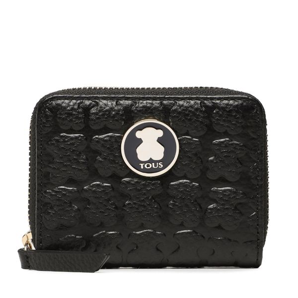 TOUS Малък дамски портфейл TOUS Monedero M. Sherton 2001145151 Черен