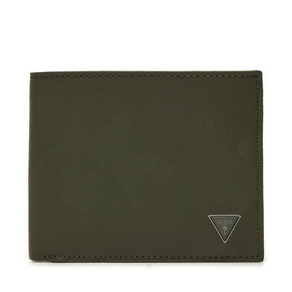 Guess Малък мъжки портфейл Guess SMMTCF LEA20 Зелен
