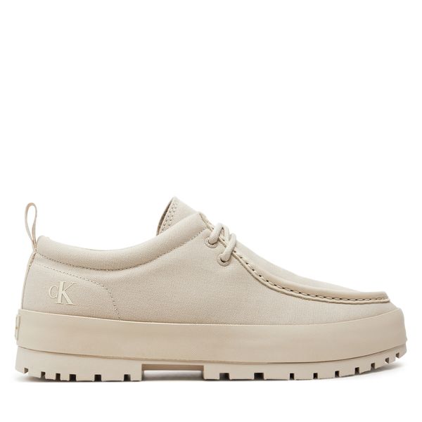 Calvin Klein Jeans Мокасини Calvin Klein Jeans Lugged Hybrid Apron Laceup C In YM0YM01140 Екрю