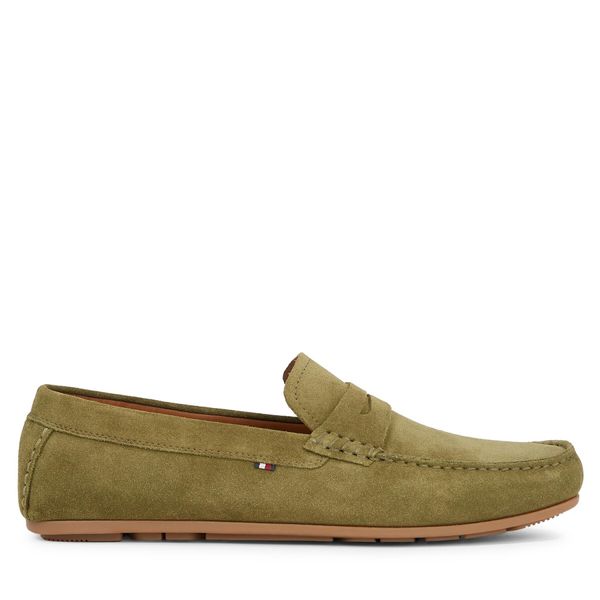 Tommy Hilfiger Мокасини Tommy Hilfiger Casual Hilfiger Suede Driver FM0FM04998 Каки