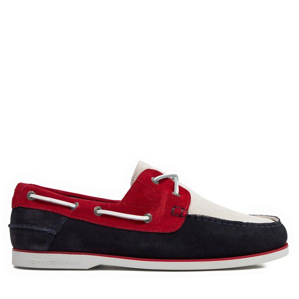 Tommy Hilfiger Мокасини Tommy Hilfiger Th Boat Shoe Core Rwb Suede FM0FM04630 Тъмносин