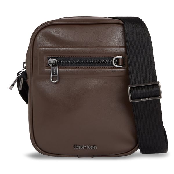 Calvin Klein Мъжка чантичка Calvin Klein Ck Elevated Pu Reporter S K50K511190 Java Brown Smooth BAR
