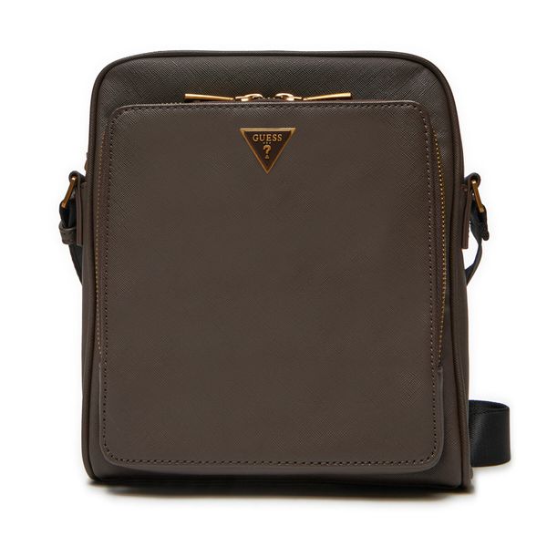 Guess Мъжка чантичка Guess Milano-Saffiano Eco-Mini Bags HMMISA P4260 Кафяв