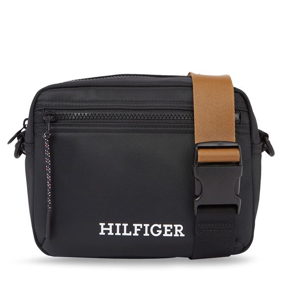 Tommy Hilfiger Мъжка чантичка Tommy Hilfiger Th Monotype Ew Reporter AM0AM11546 Black BDS