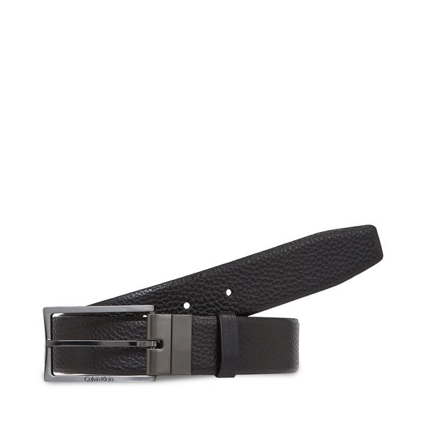 Calvin Klein Мъжки колан Calvin Klein Adj/Rev Slim Frame Tex K50K510932 Black Pebble/Black Check BAX