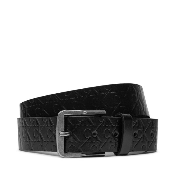 Calvin Klein Мъжки колан Calvin Klein Classic Flat Lthr Belt 35Mm Aop K50K511518 Черен