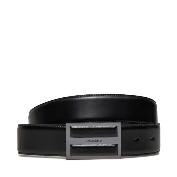 Calvin Klein Мъжки колан Calvin Klein Leather Inlay Plaque 35mm K50K511956 Черен