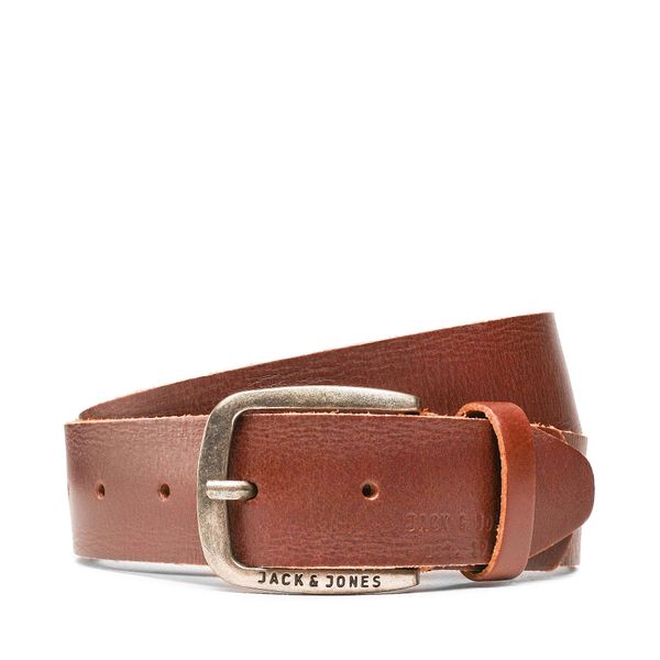 Jack&Jones Мъжки колан Jack&Jones Jackpaul Leather Belt 12111286 Кафяв