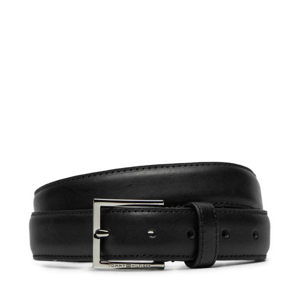 Tommy Hilfiger Мъжки колан Tommy Hilfiger Hudson 3.0 Leather AM0AM13335 Черен