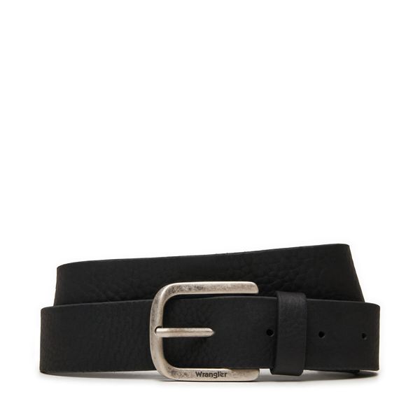 Wrangler Мъжки колан Wrangler Full Grain 112358071 Черен