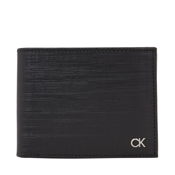 Calvin Klein Мъжки портфейл Calvin Klein Ck Must Trifold 10Cc W/Coin K50K510878 Ck Black Check BAX