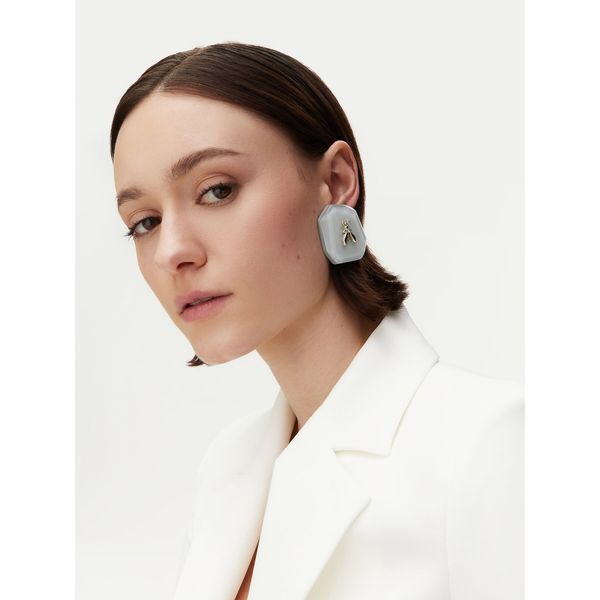 Patrizia Pepe Обеци с клипс Patrizia Pepe 8J1723/V034-C141 Сив