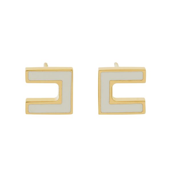 Elisabetta Franchi Обици Elisabetta Franchi OR-47K-51E2-V120 Бял