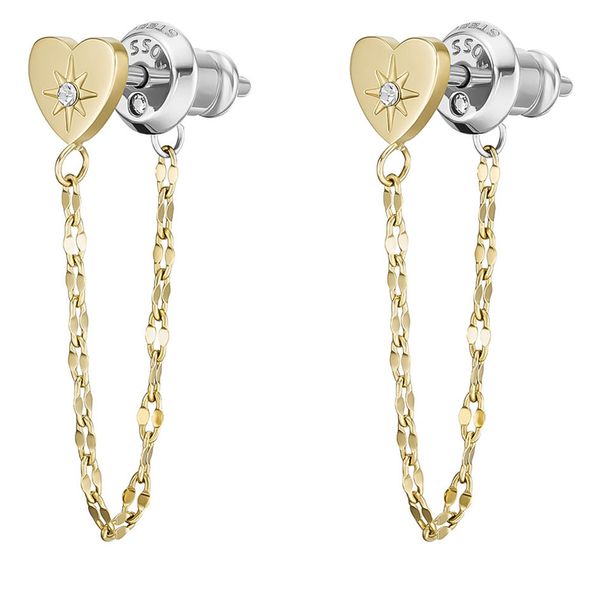 Fossil Обици Fossil JF04378710 Златист