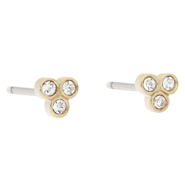 Fossil Обици Fossil Trio Glitz JF04110710 Златист