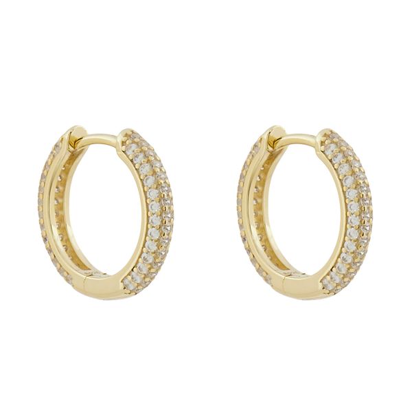 ICED STUFF Обици ICED STUFF Diamond Ring Златист