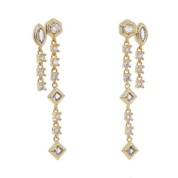 Luv AJ Обици Luv AJ Stellar Bezel Double Studs HOL22-E-SBDS-G Gold