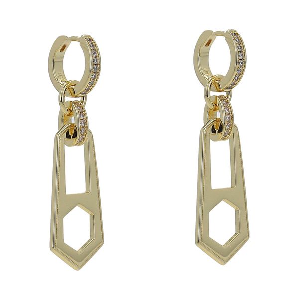 Luv AJ Обици Luv AJ Zipper Hoops HOL22-E-ZH-G Golden