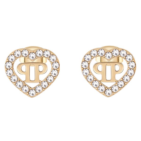 PHILIPP PLEIN Обици PHILIPP PLEIN Plein Rocked Heart PJZEA02EU Златист