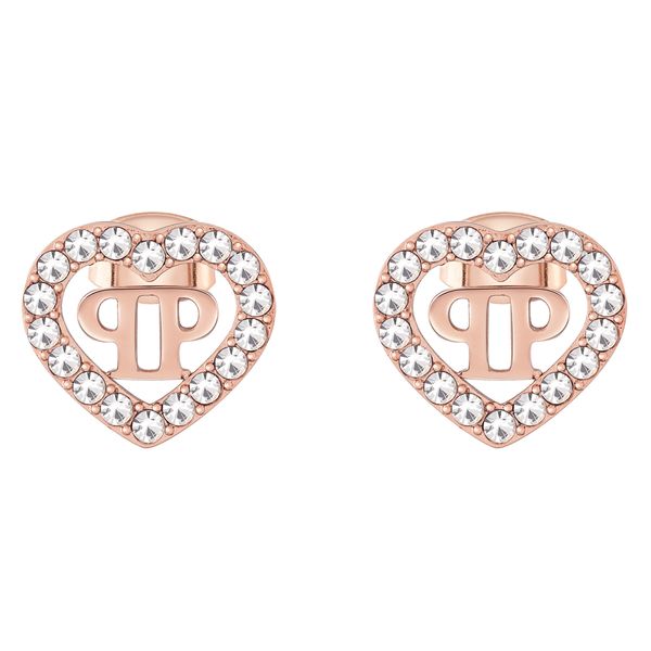 PHILIPP PLEIN Обици PHILIPP PLEIN Plein Rocked Heart PJZEA10EU Розов