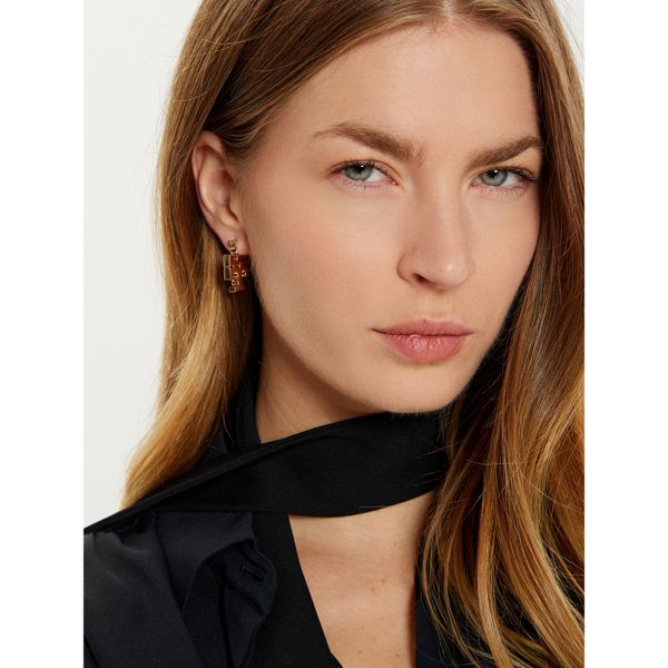 Tory Burch Обици Tory Burch Eleanor Hidden Hoop Earring 157956 Златист