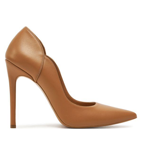 R.Polański Обувки на ток R.Polański 1850 Кафяв