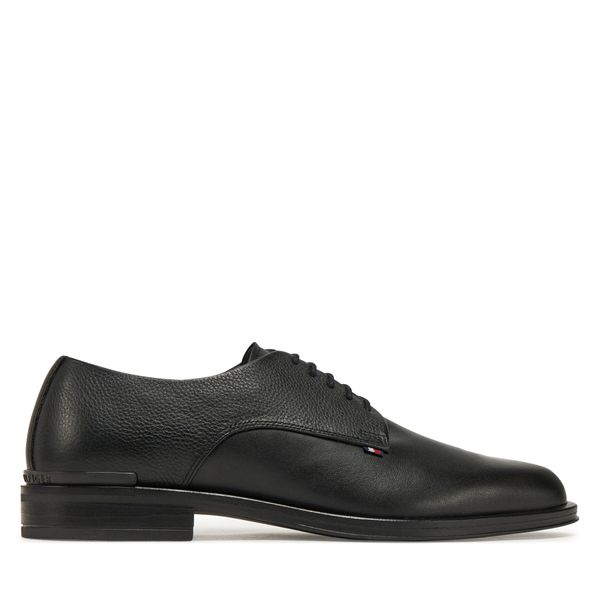 Tommy Hilfiger Обувки Tommy Hilfiger Core Hilfiger Leather Shoe FM0FM05375 Черен