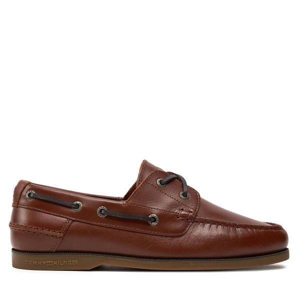 Tommy Hilfiger Обувки Tommy Hilfiger Th Boat Shoe Core Leather FM0FM04506 Кафяв