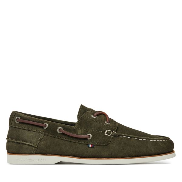 Tommy Hilfiger Обувки Tommy Hilfiger Th Boat Shoe Core Suede FM0FM05387 Зелен