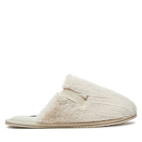 Calvin Klein Jeans Пантофи Calvin Klein Jeans Hotel Slipper Fur After Glow YW0YW01593 Екрю