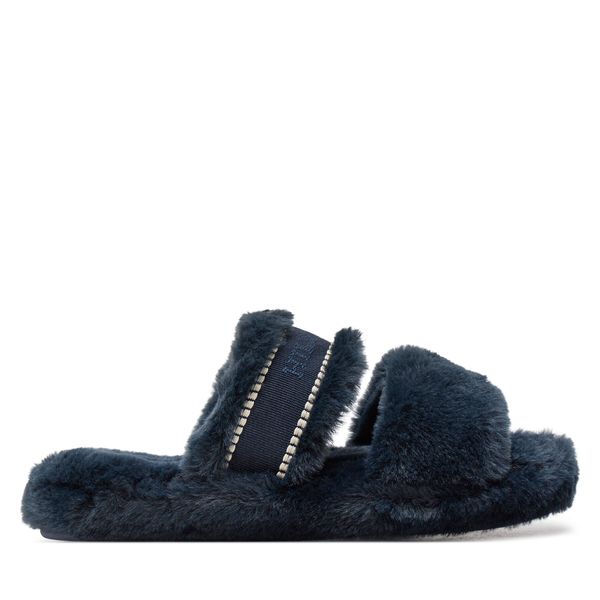 Tommy Hilfiger Пантофи Tommy Hilfiger Fur Basics Slipper FW0FW08343 Тъмносин