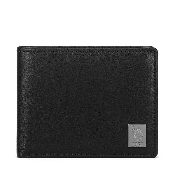 U.S. Polo Assn. Портфейл U.S. Polo Assn. WIUXT2495MNF Черен