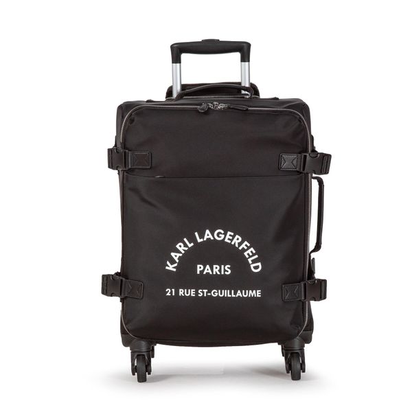 KARL LAGERFELD Самолетен куфар за ръчен багаж KARL LAGERFELD 225W3022 Черен