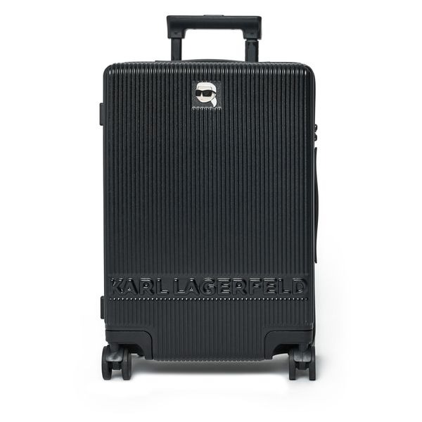 KARL LAGERFELD Самолетен куфар за ръчен багаж KARL LAGERFELD A1W30421 Черен