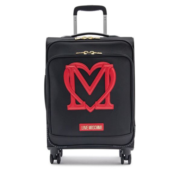 LOVE MOSCHINO Самолетен куфар за ръчен багаж LOVE MOSCHINO JC5101PP0IKX000B Nero/Rosso