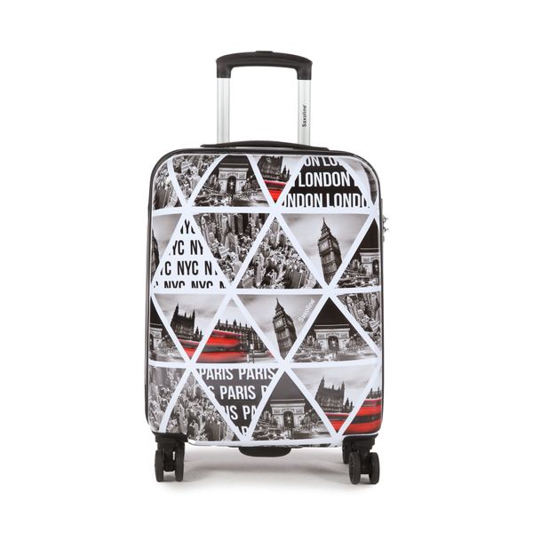 Saxoline Самолетен куфар за ръчен багаж Saxoline Cities B25W1.49.09 Сив