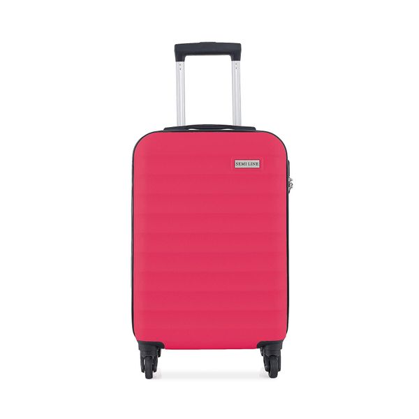 Semi Line Самолетен куфар за ръчен багаж Semi Line T5633-2 Розов