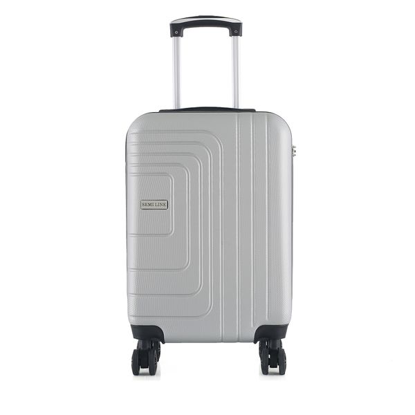 Semi Line Самолетен куфар за ръчен багаж Semi Line T5762-2 Сребрист