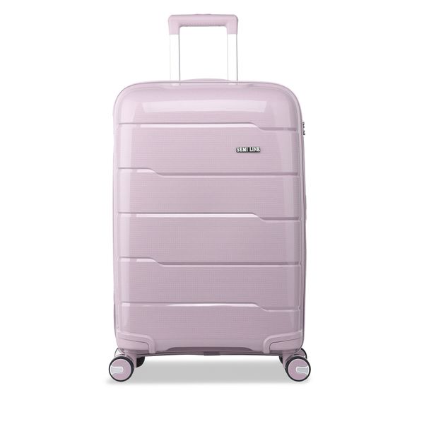 Semi Line Самолетен куфар за ръчен багаж Semi Line T5793-1 Розов